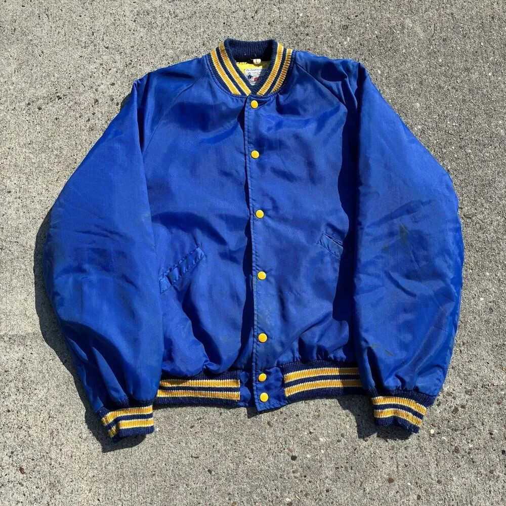 Vintage 1960s Butwin Faribault Boksprings Rugby Club Bomber Varsity Jacket Large